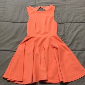 Peach colored dress
